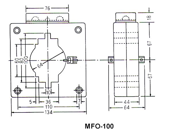 HEW BRAND MFO-100 CURRENT TRANSFORMER